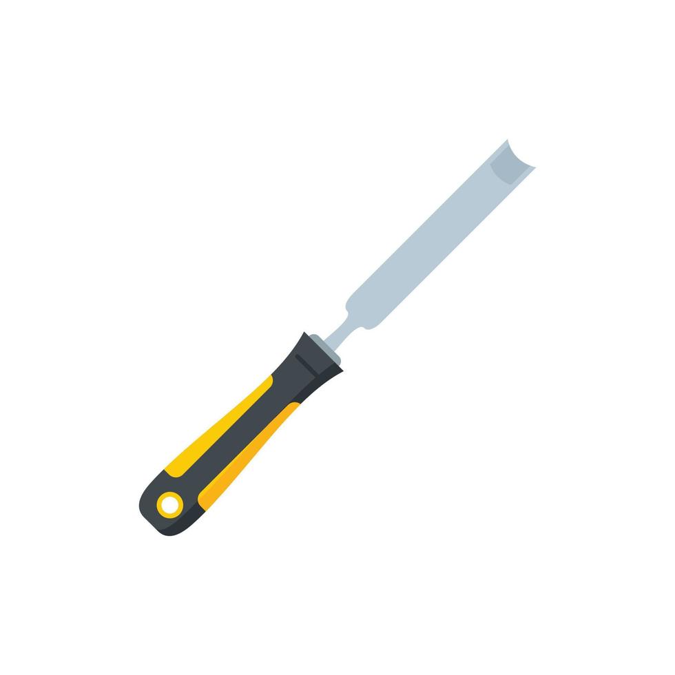 Chisel equipment icon flat isolated vector