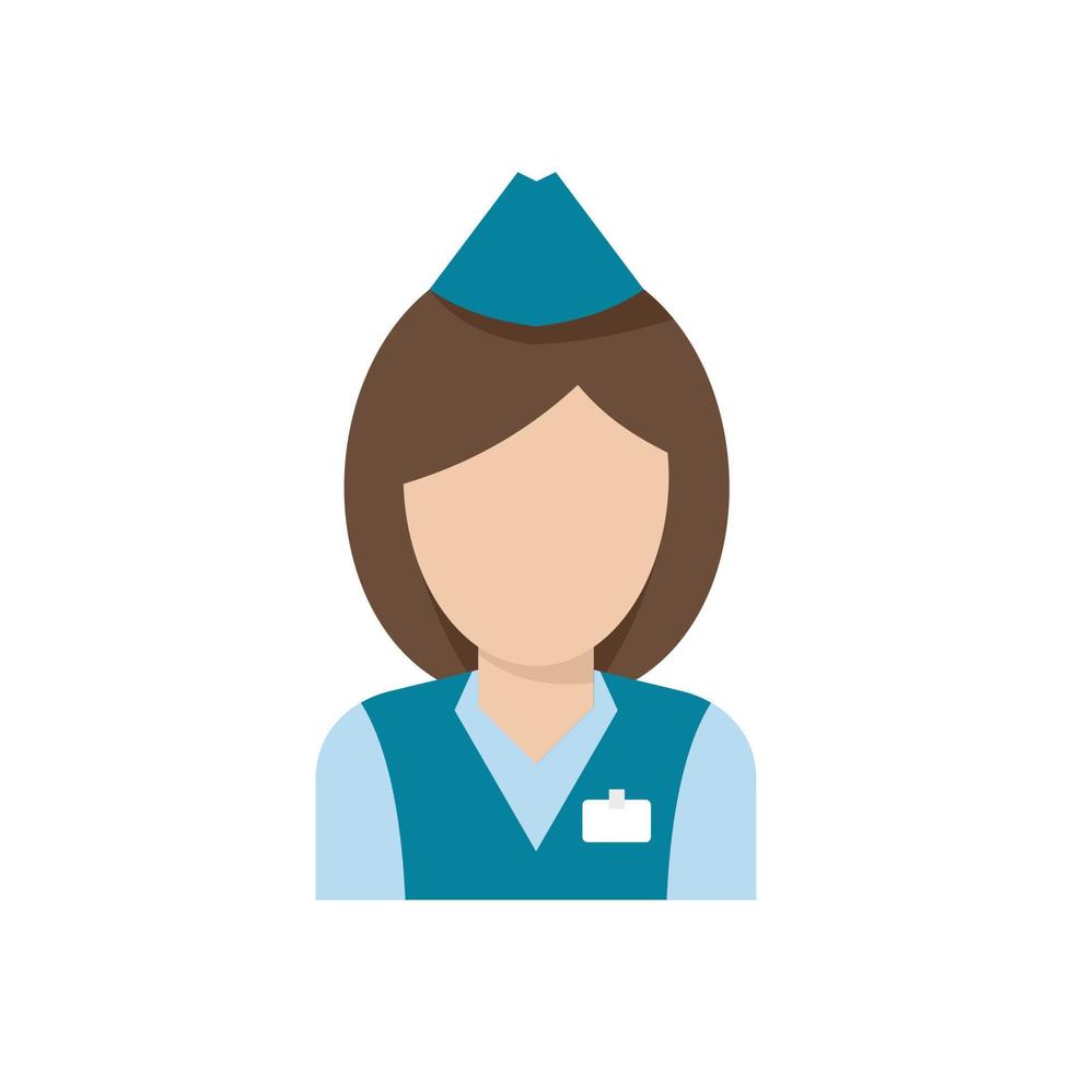 Electric train conductor icon flat isolated vector