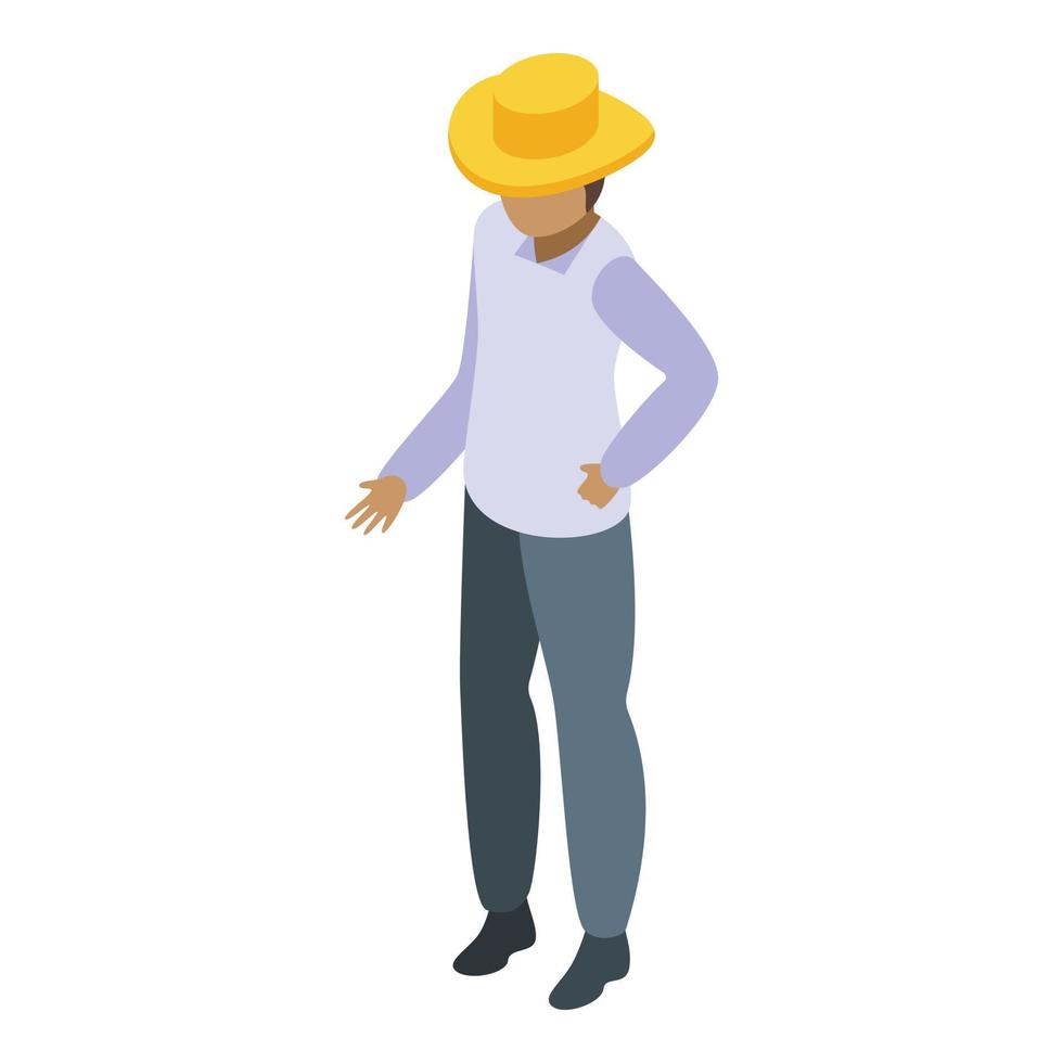 Nicaragua farmer icon isometric vector. Travel day vector