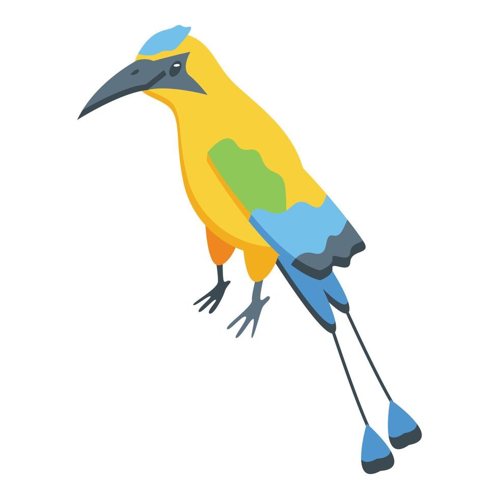 Nicaragua colorful bird icon isometric vector. Travel day vector