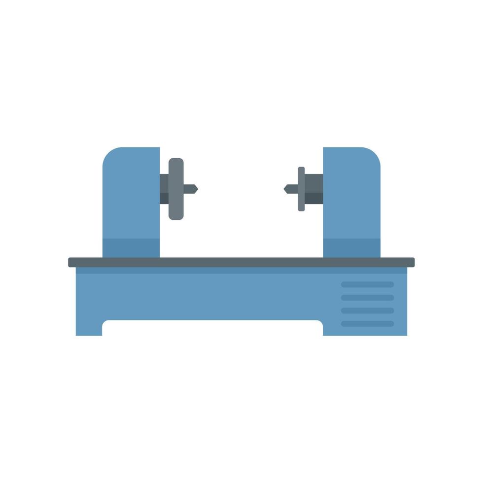 Automated lathe icon flat isolated vector