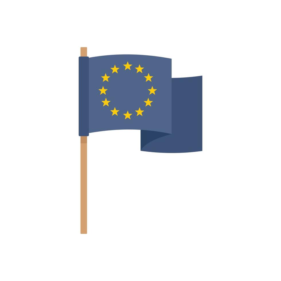 European union flag icon flat isolated vector