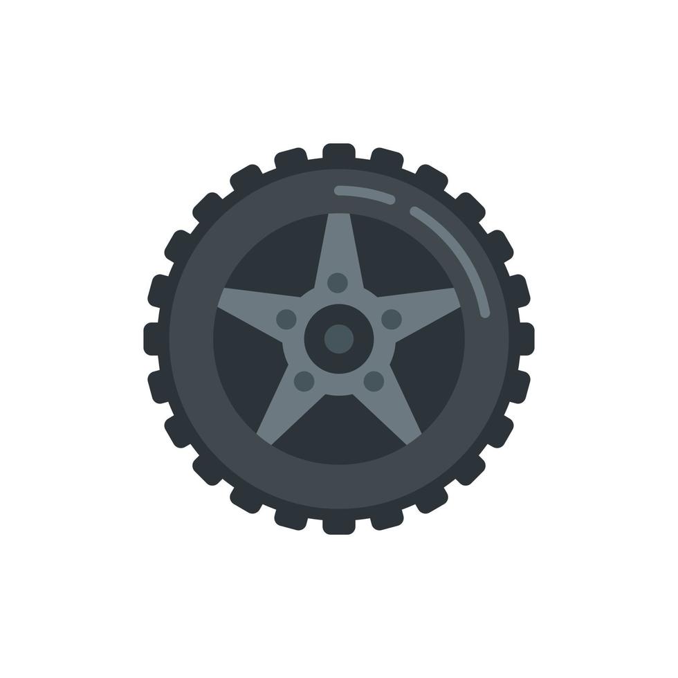 Car wheel icon flat isolated vector