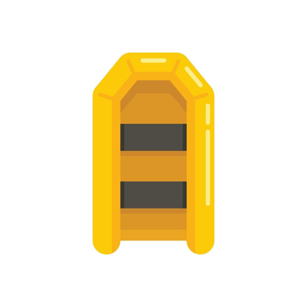 Illegal rubber boat icon flat isolated vector