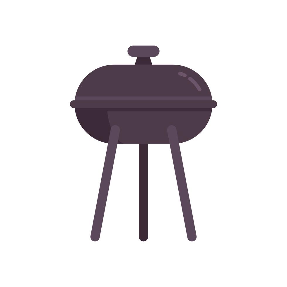 carne brasero icono plano aislado vector