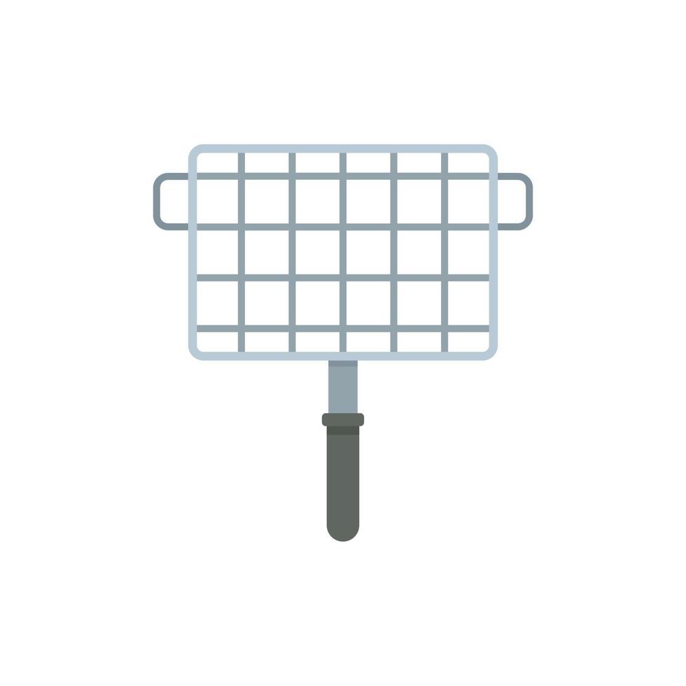 Bbq handle net icon flat isolated vector