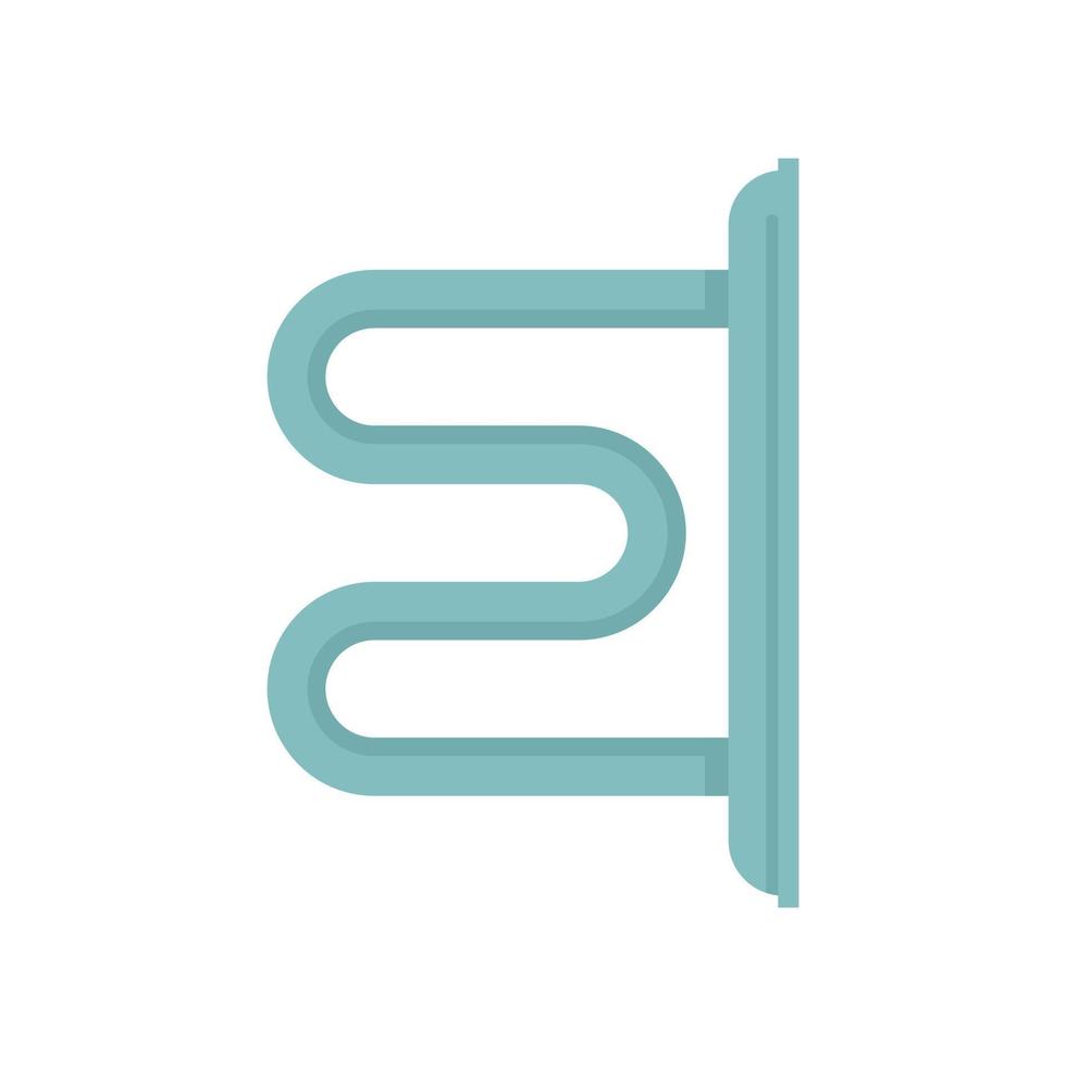 House heated towel rail icon flat isolated vector