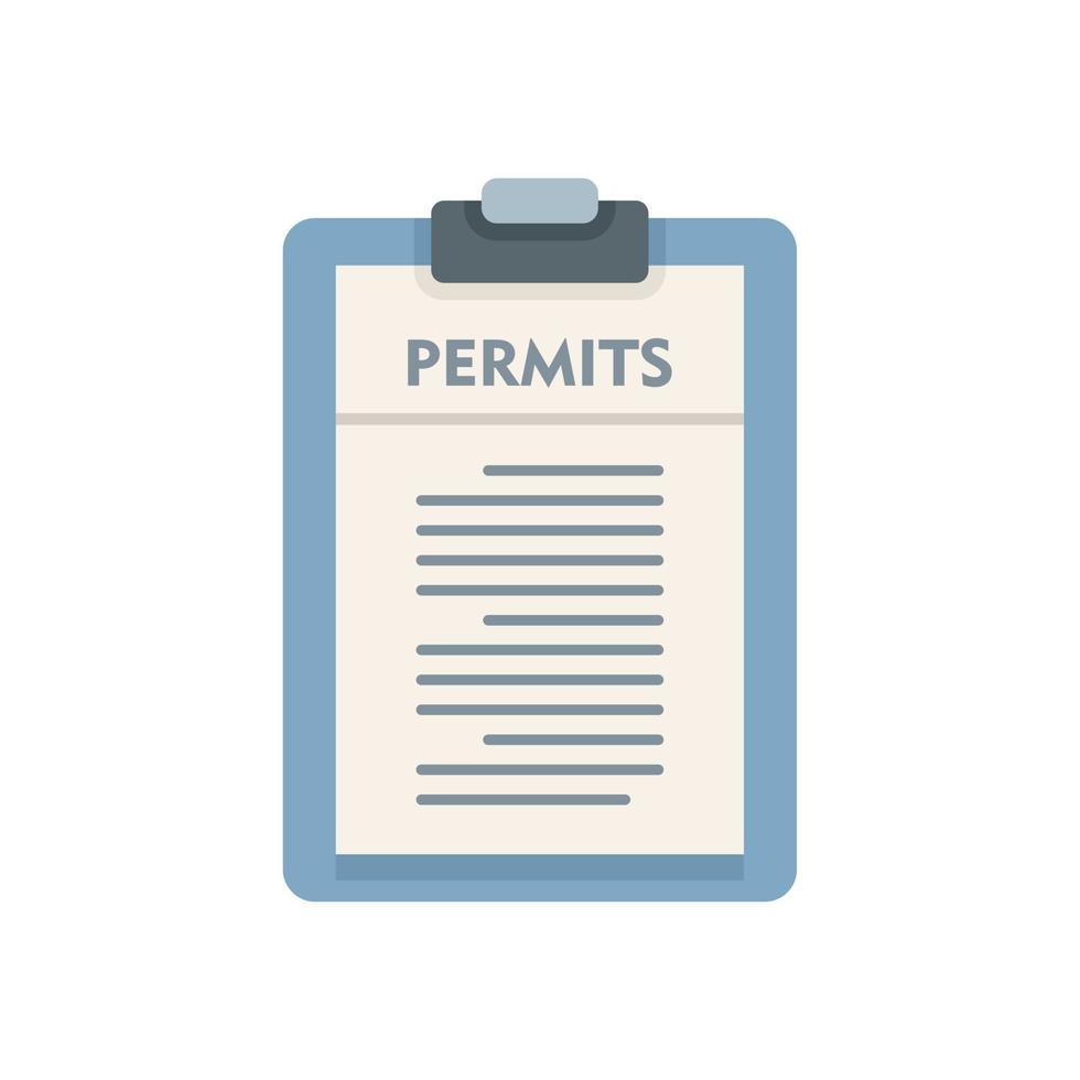 Illegal immigrants permits icon flat isolated vector