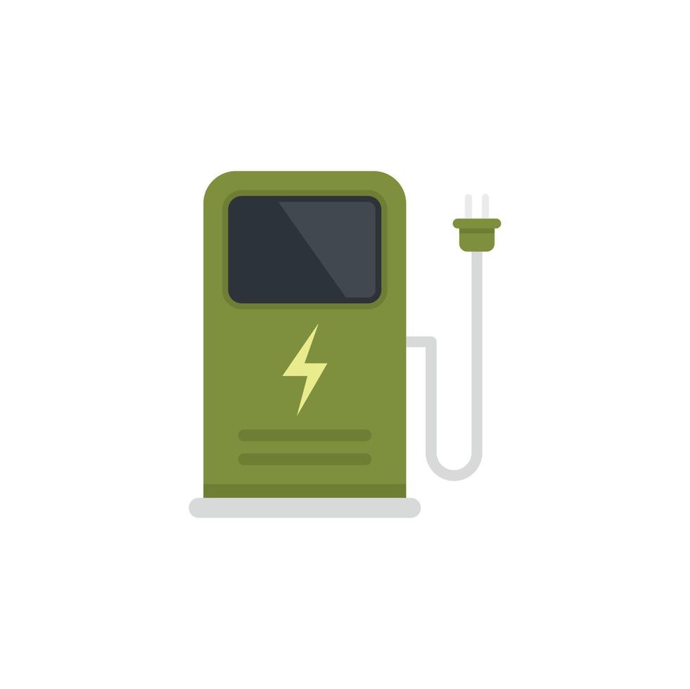 City charge station icon flat isolated vector