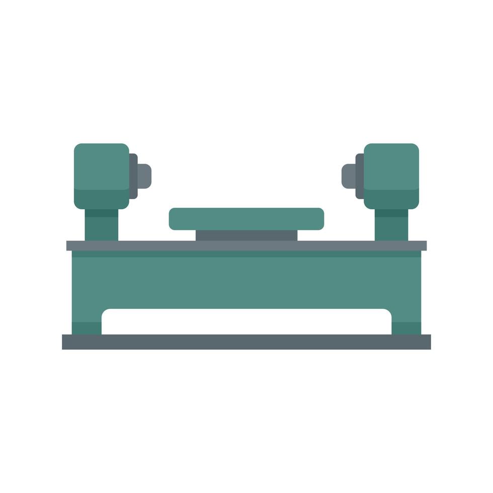 Lathe equipment icon flat isolated vector