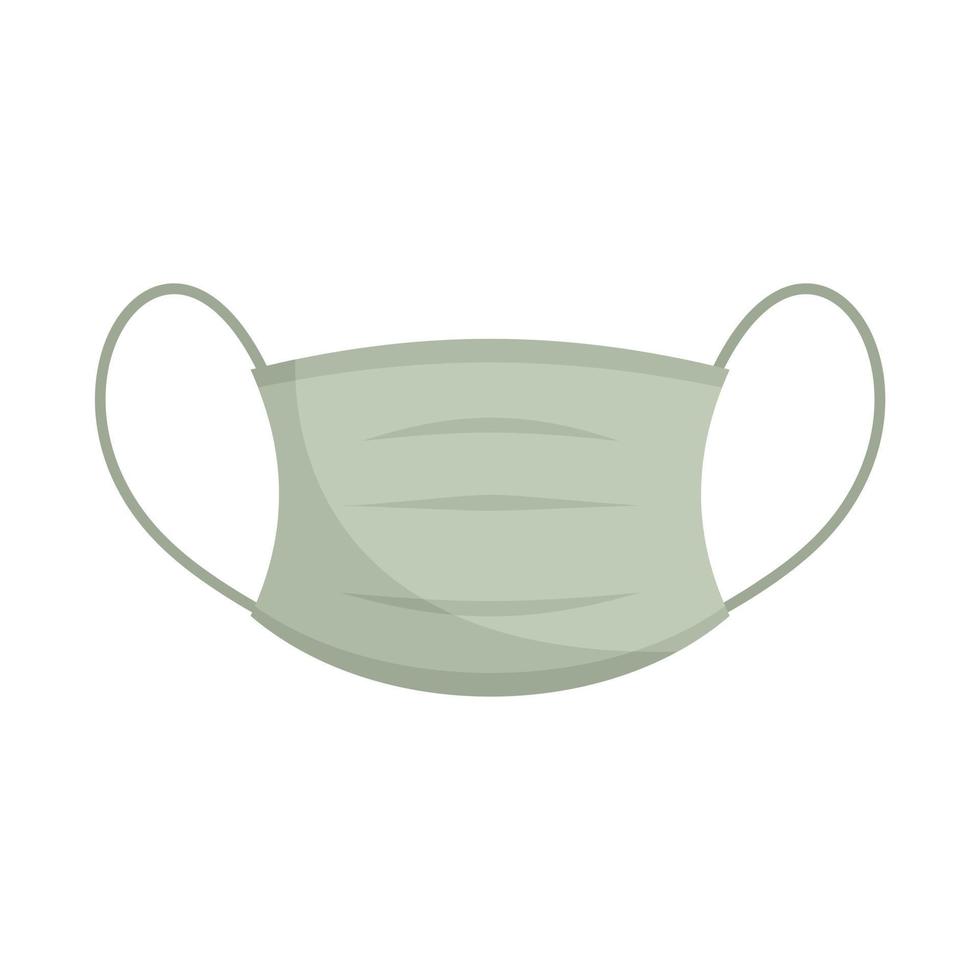 Allergy medical mask icon flat isolated vector