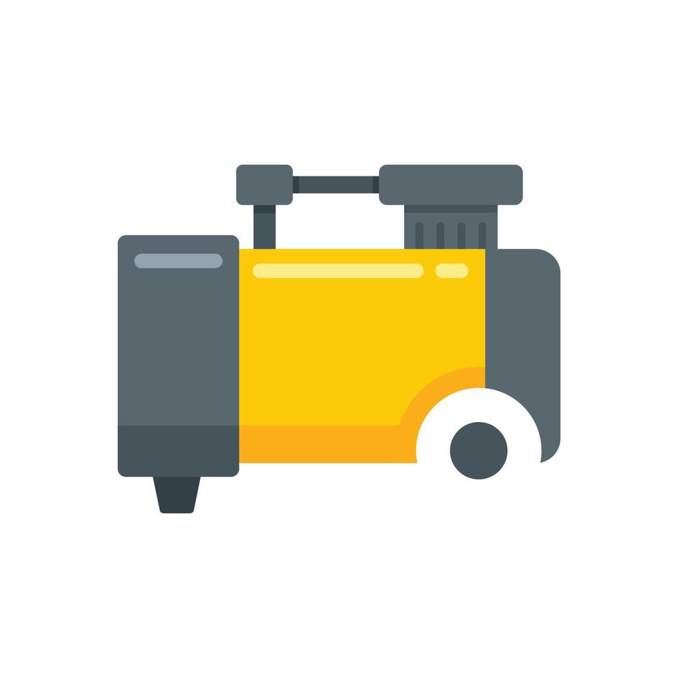 Air compressor icon flat isolated vector