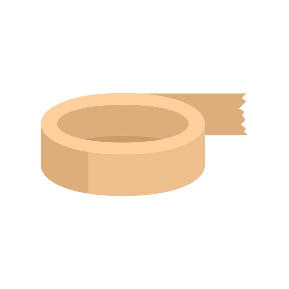 Roll tape icon flat isolated vector