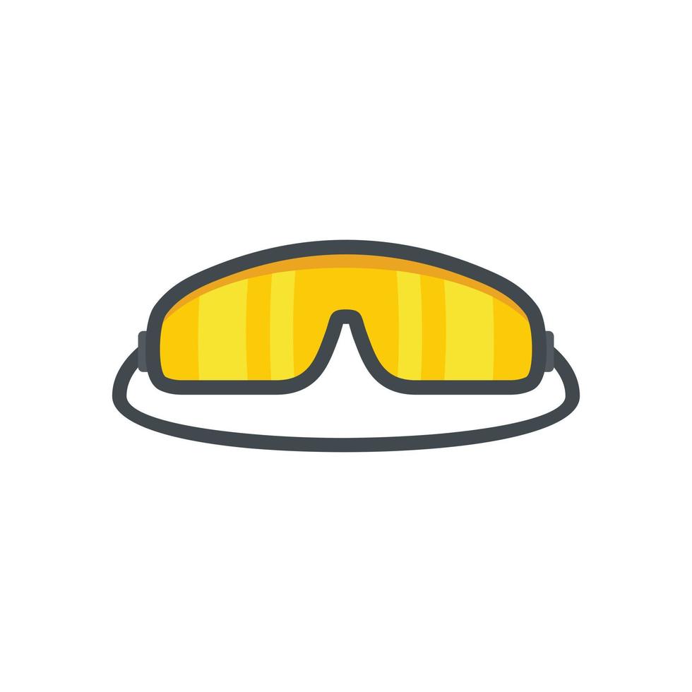 Skydiver glasses icon flat isolated vector