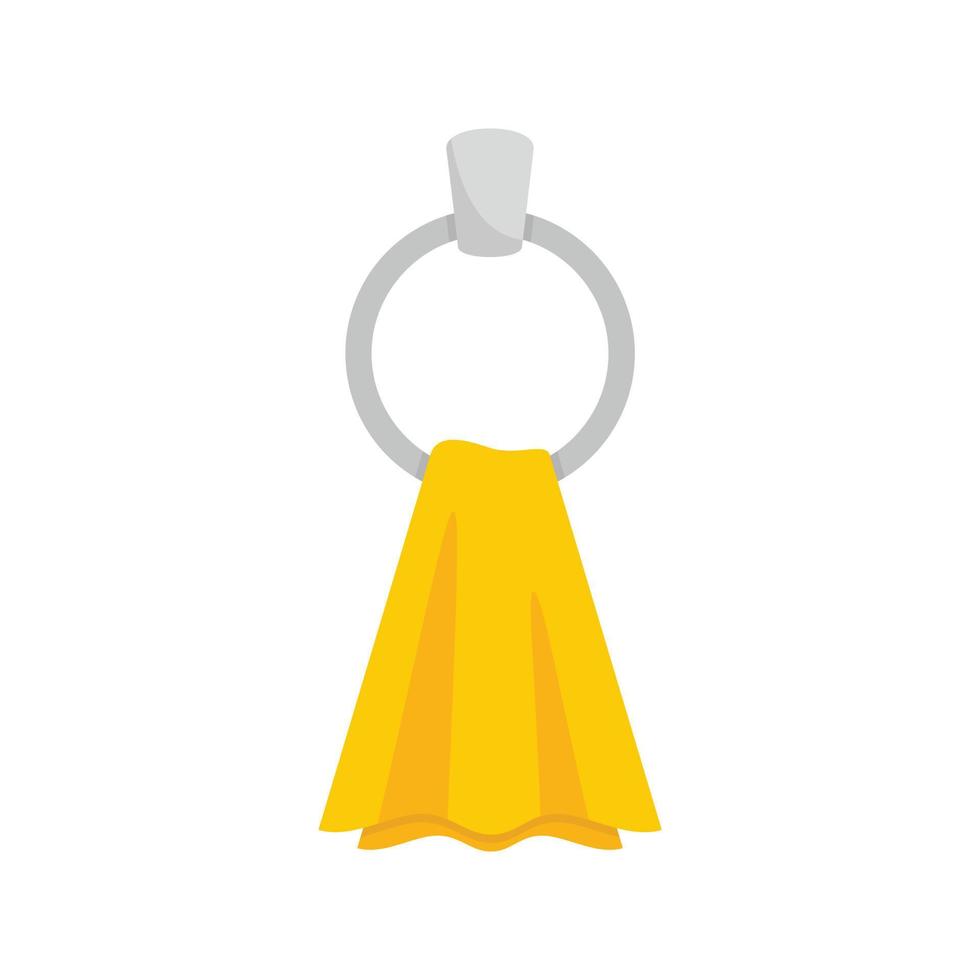 Dry heated towel rail icon flat isolated vector