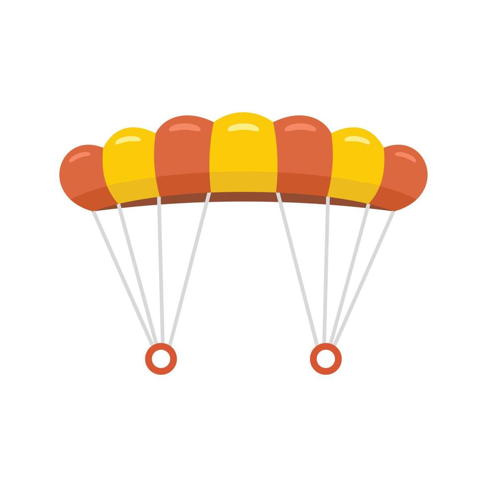 Skydiving parachute icon flat isolated vector