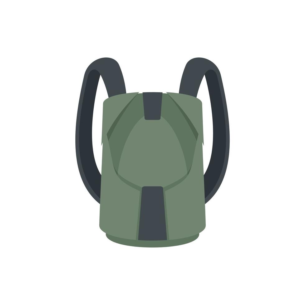 Parachuting backpack icon flat isolated vector