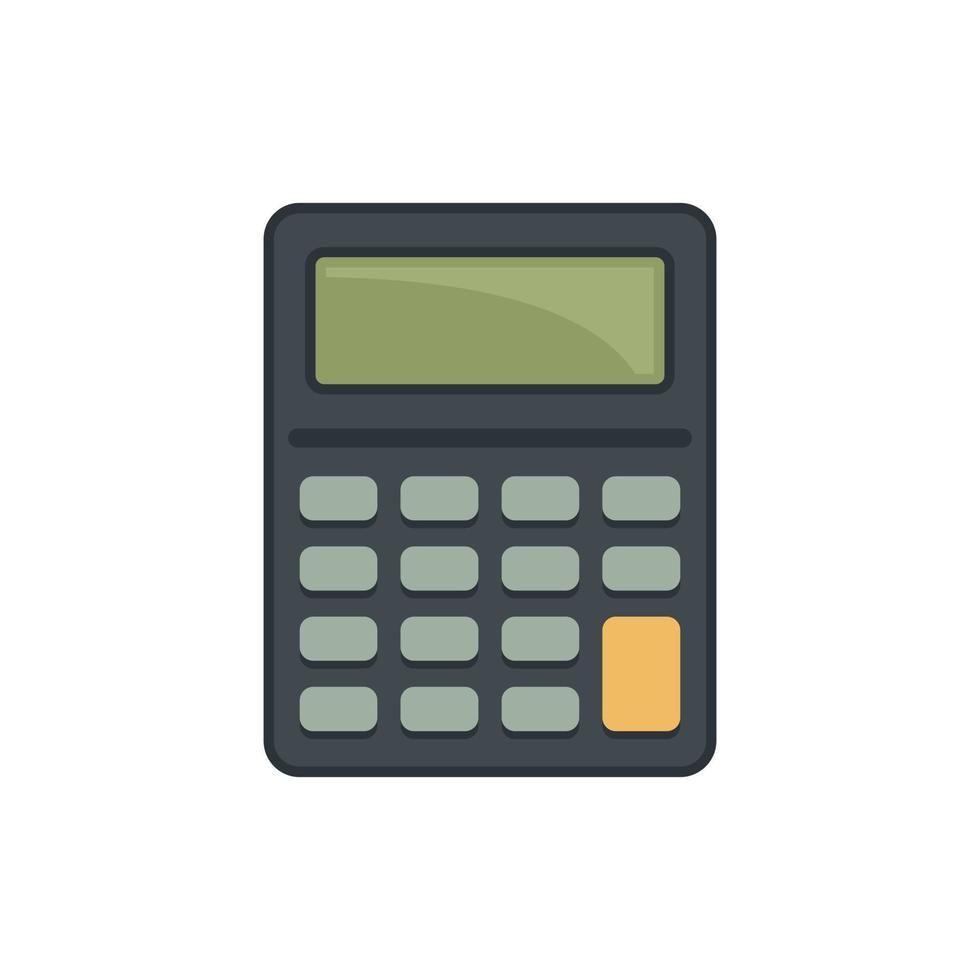 Digital calculator icon flat isolated vector
