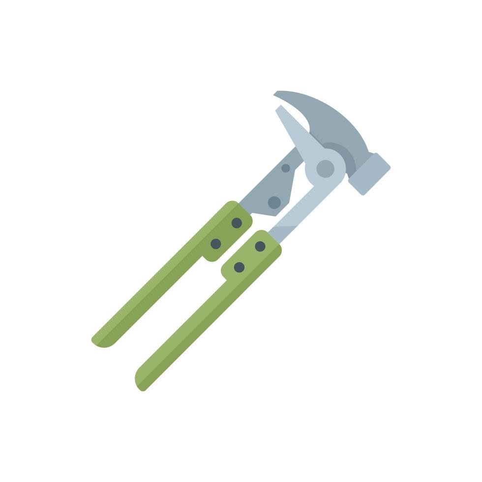 Tire fitting pliers icon flat isolated vector