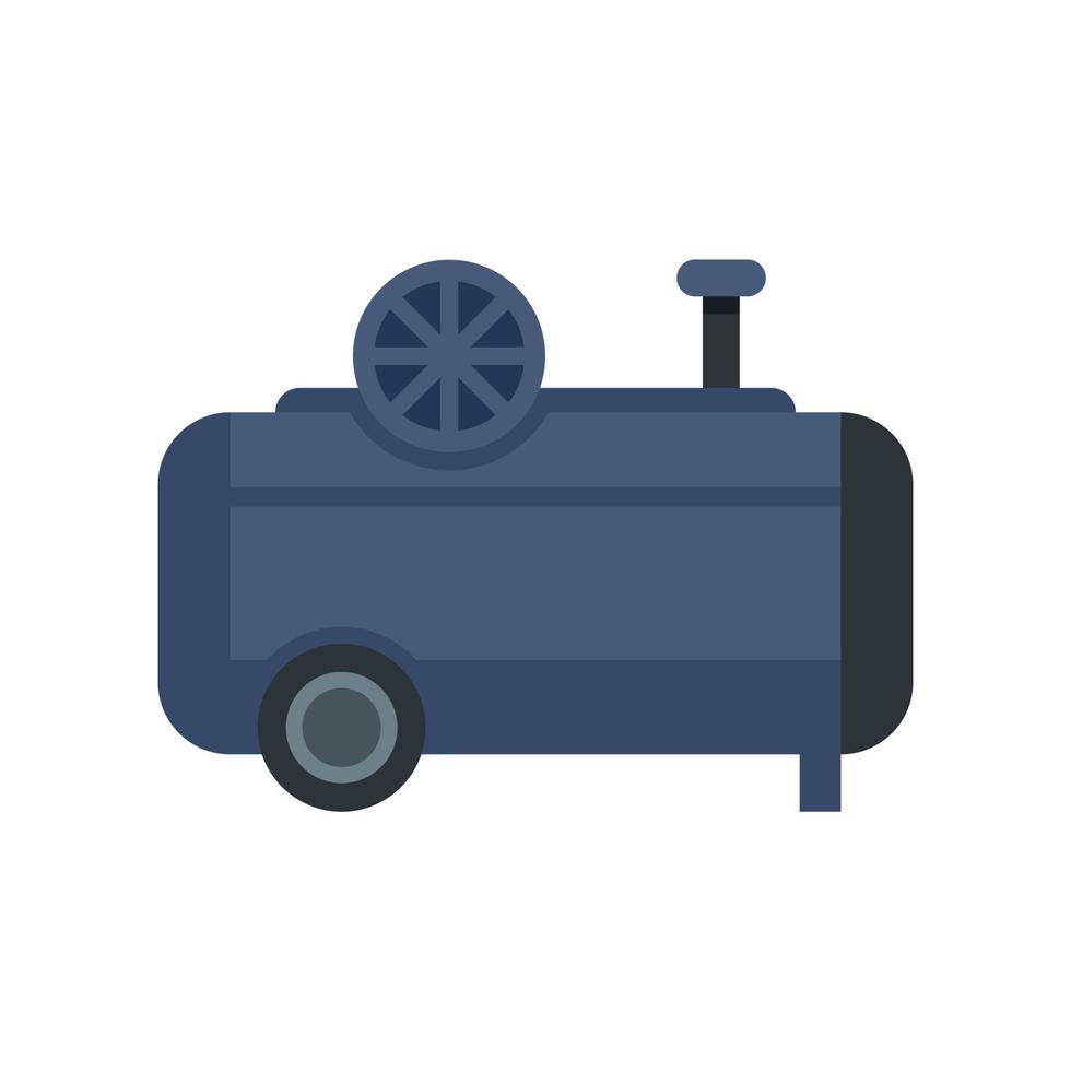 Machine air compressor icon flat isolated vector