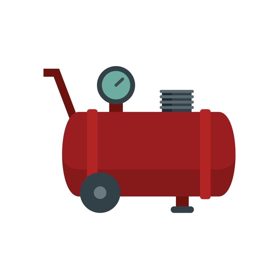Pressure air compressor icon flat isolated vector