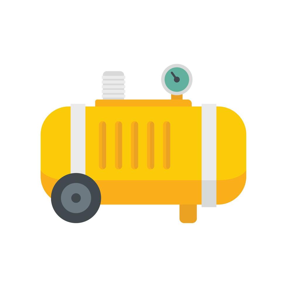 Industrial air compressor icon flat isolated vector