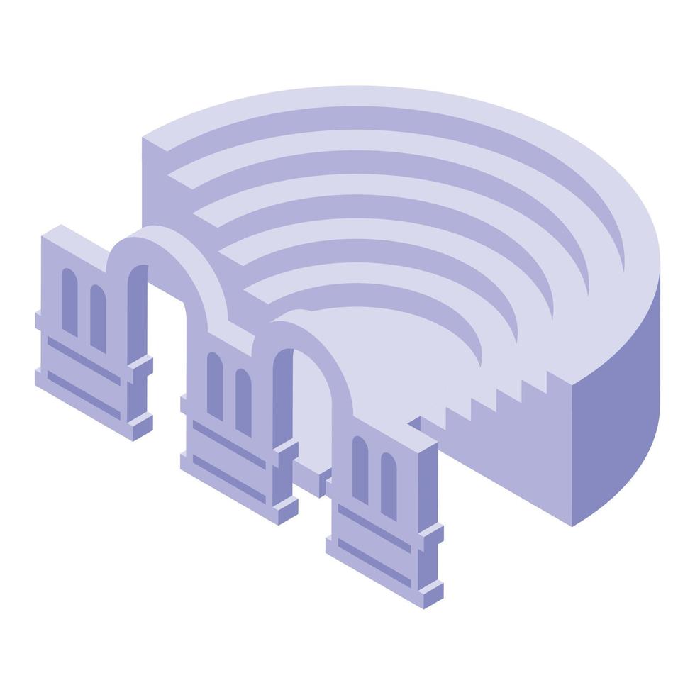 Amphitheater icon isometric vector. City travel vector