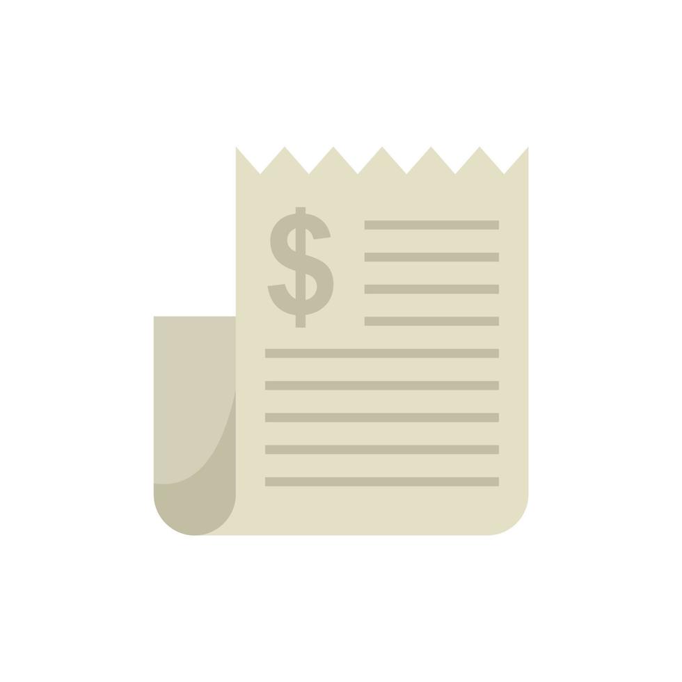 Bank teller payment icon flat isolated vector