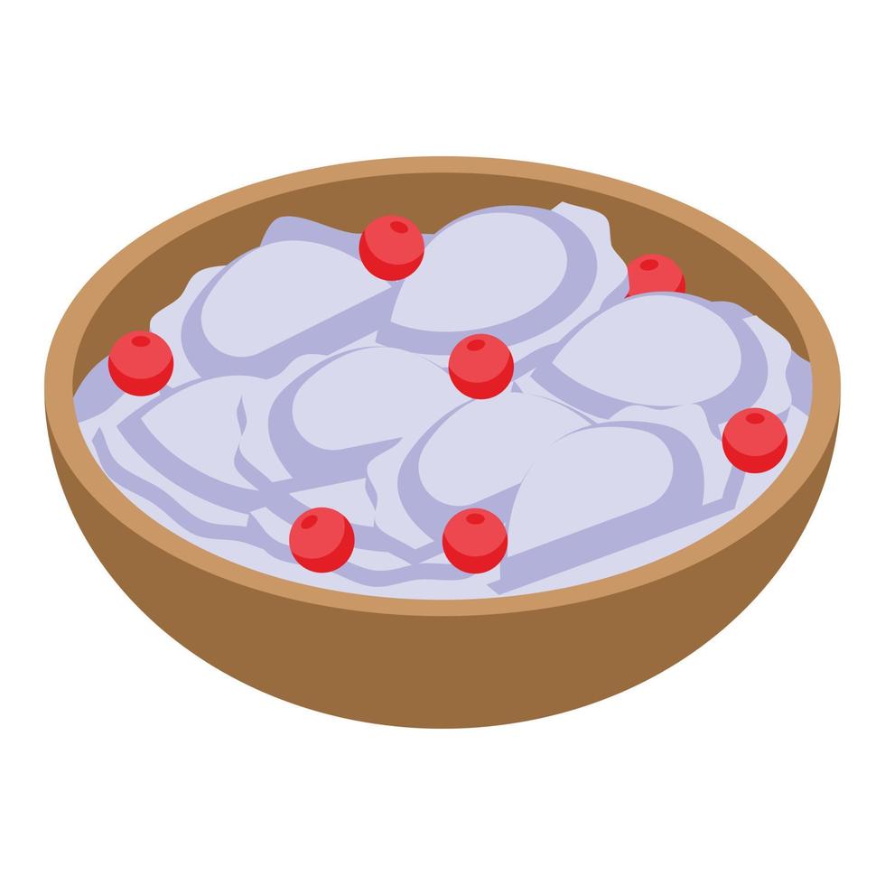 Boiled food icon isometric vector. Austrian cuisine vector