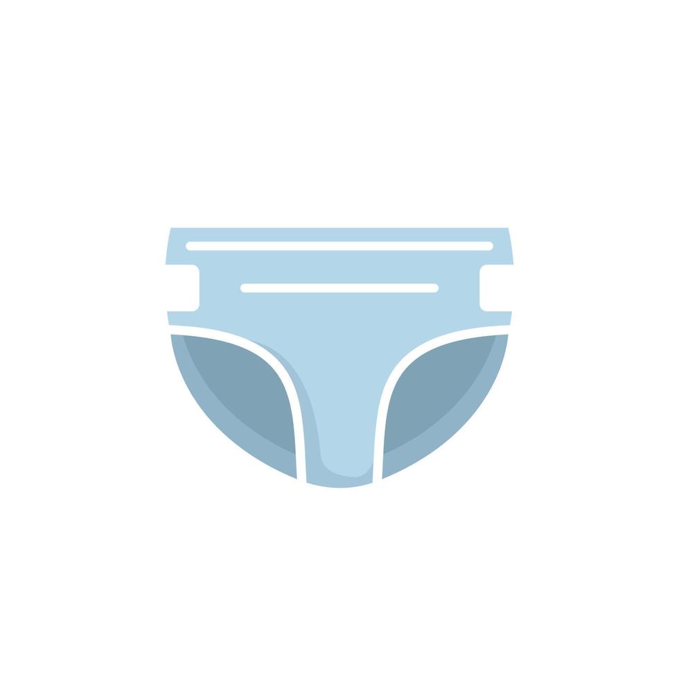 Incontinence diaper icon flat isolated vector