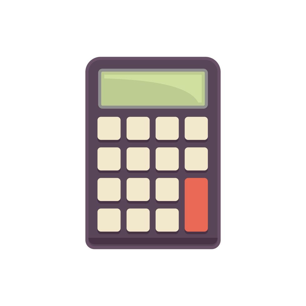 Business calculator icon flat isolated vector