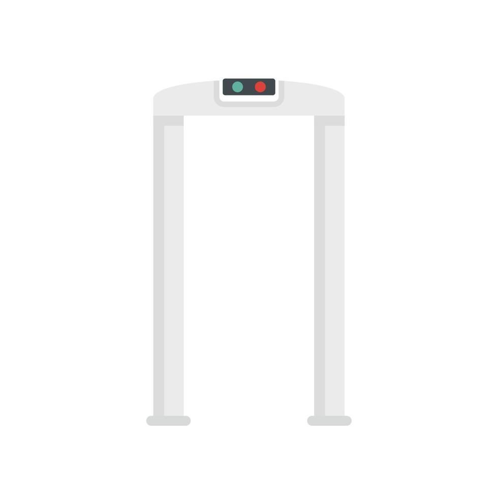 arco detector de metales icono plano vector aislado