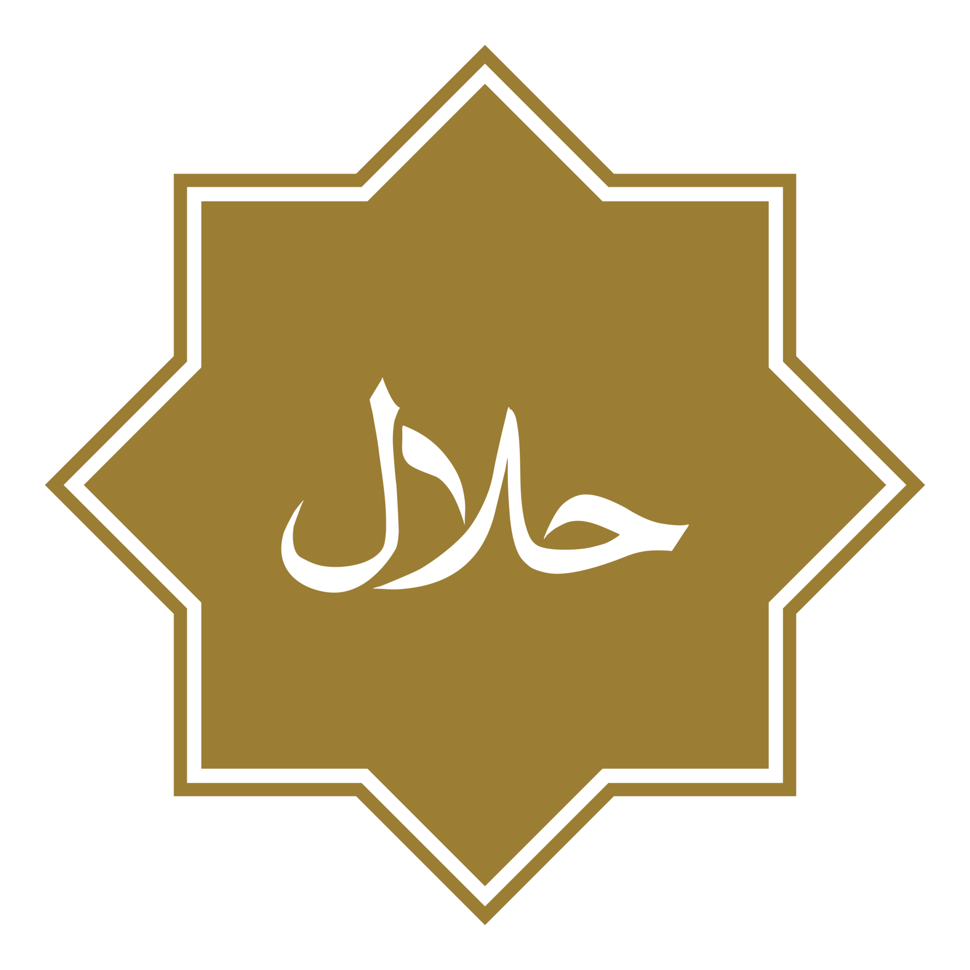 Halal Logo Icon Symbol. Halal Islamic Food Certification. Format PNG