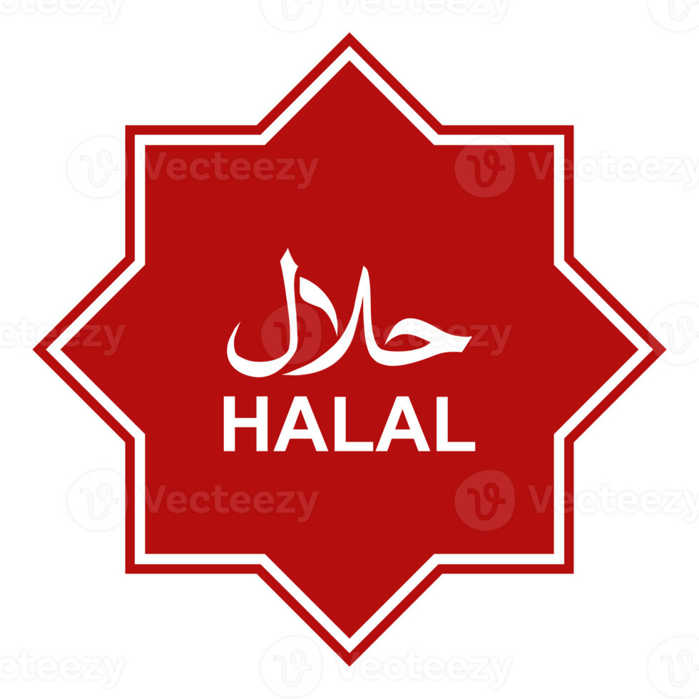 halal logo icona simbolo. halal islamico cibo certificazione. formato png