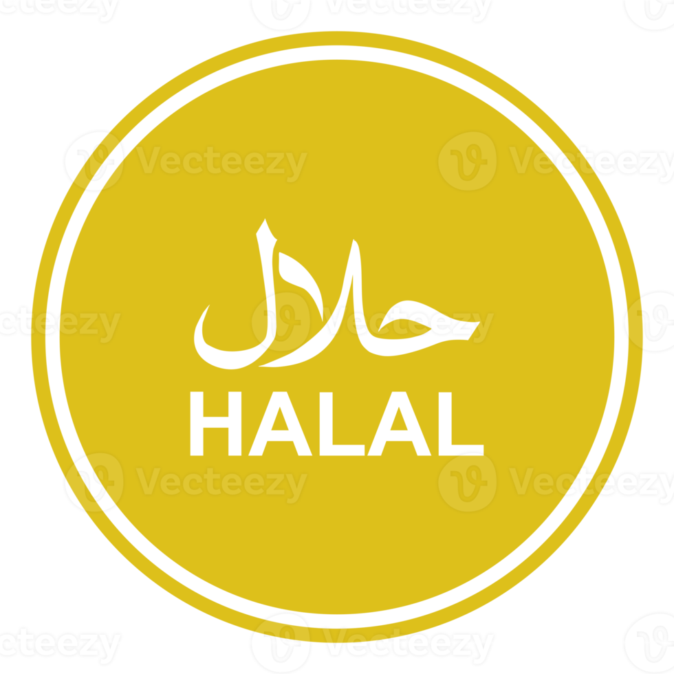 Halal-Logo-Symbol. halal islamische lebensmittelzertifizierung. PNG-Format png