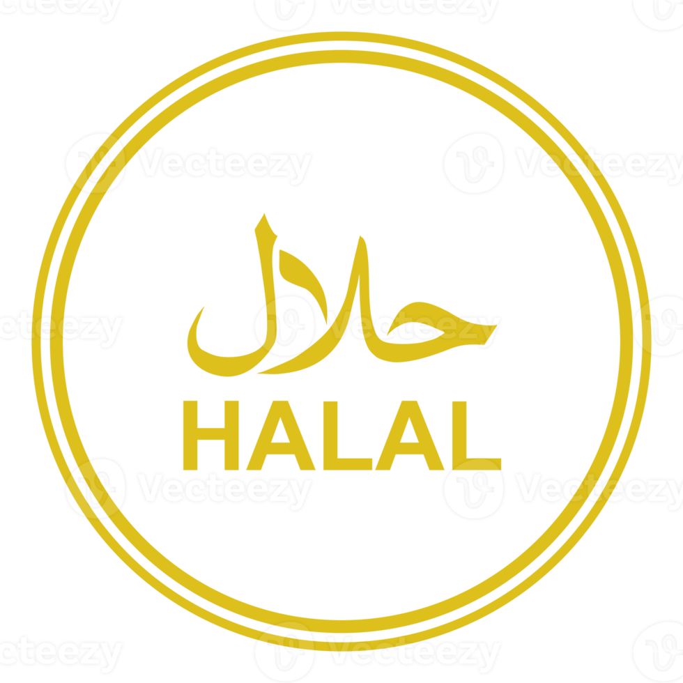 Halal Logo Icon Symbol. Halal Islamic Food Certification. Format PNG