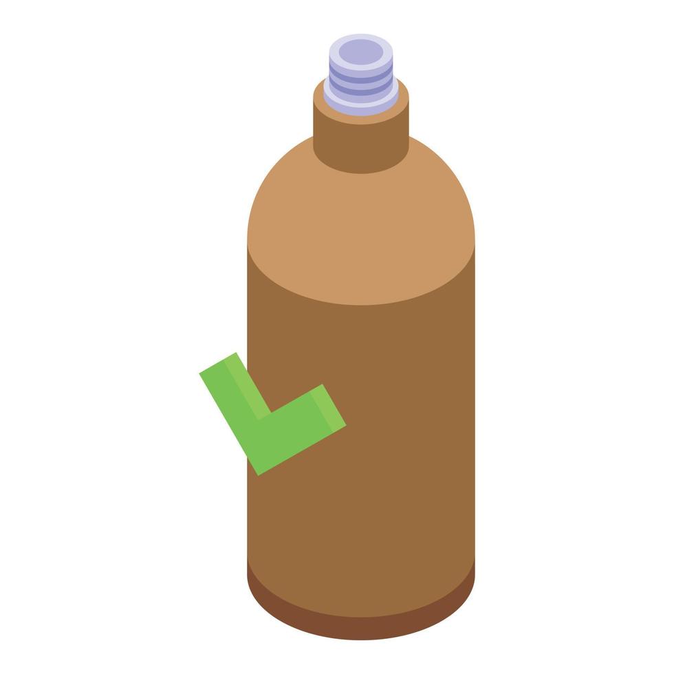 Recycle plastic bottle icon isometric vector. Eco green vector