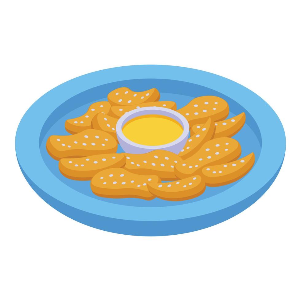 icono de snack austriaco vector isométrico. comida cocina