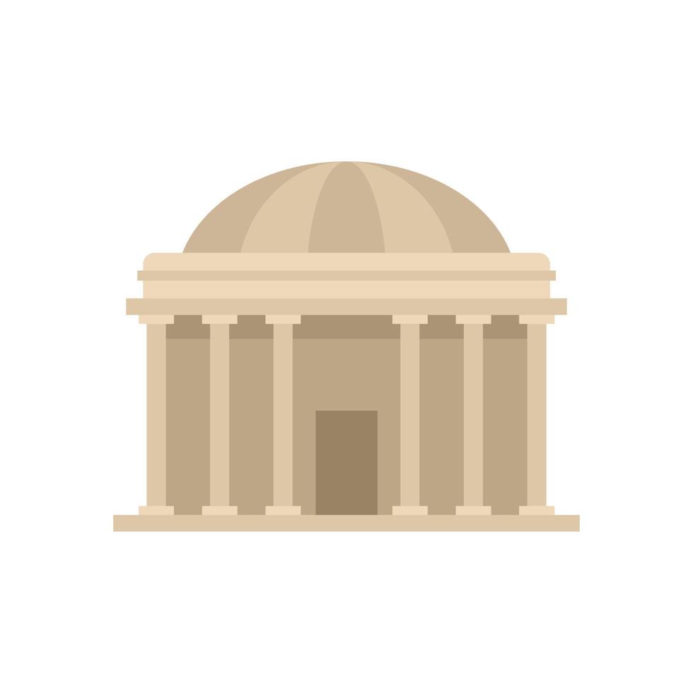 Courthouse icon flat isolated vector