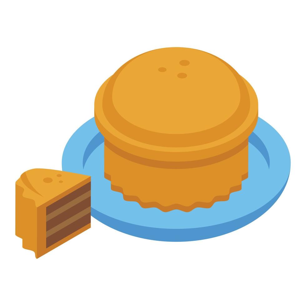 Cake icon isometric vector. Australian food vector