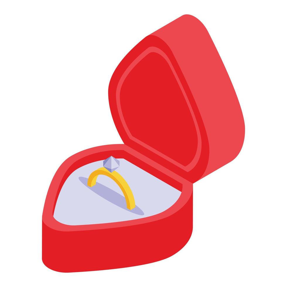 Ring love icon isometric vector. Cupid angel vector