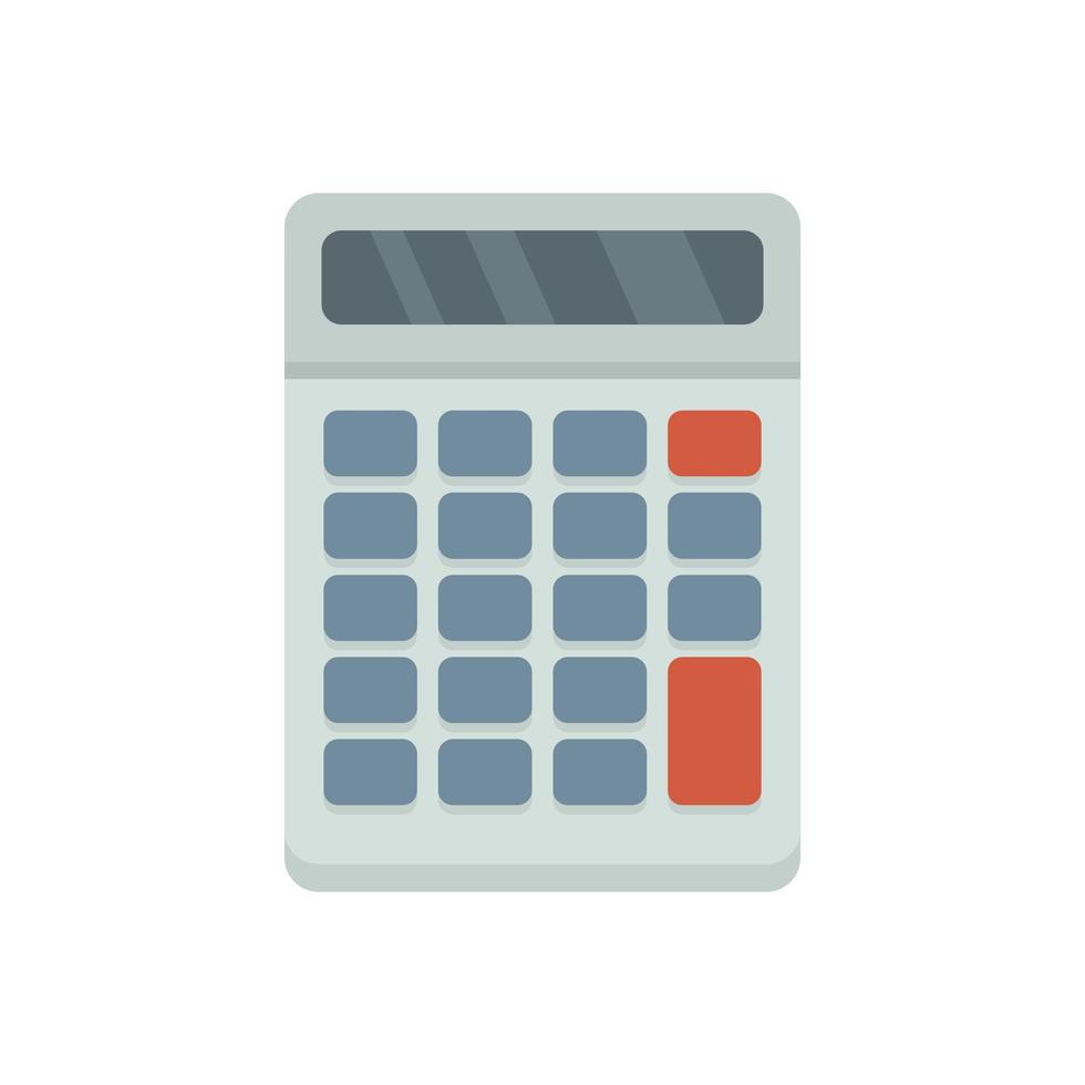 gerente calculadora icono plano aislado vector