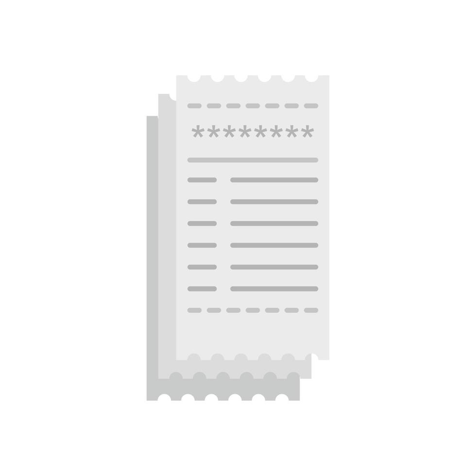 Payment bill icon flat isolated vector