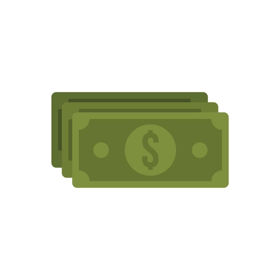Cash money icon flat isolated vector