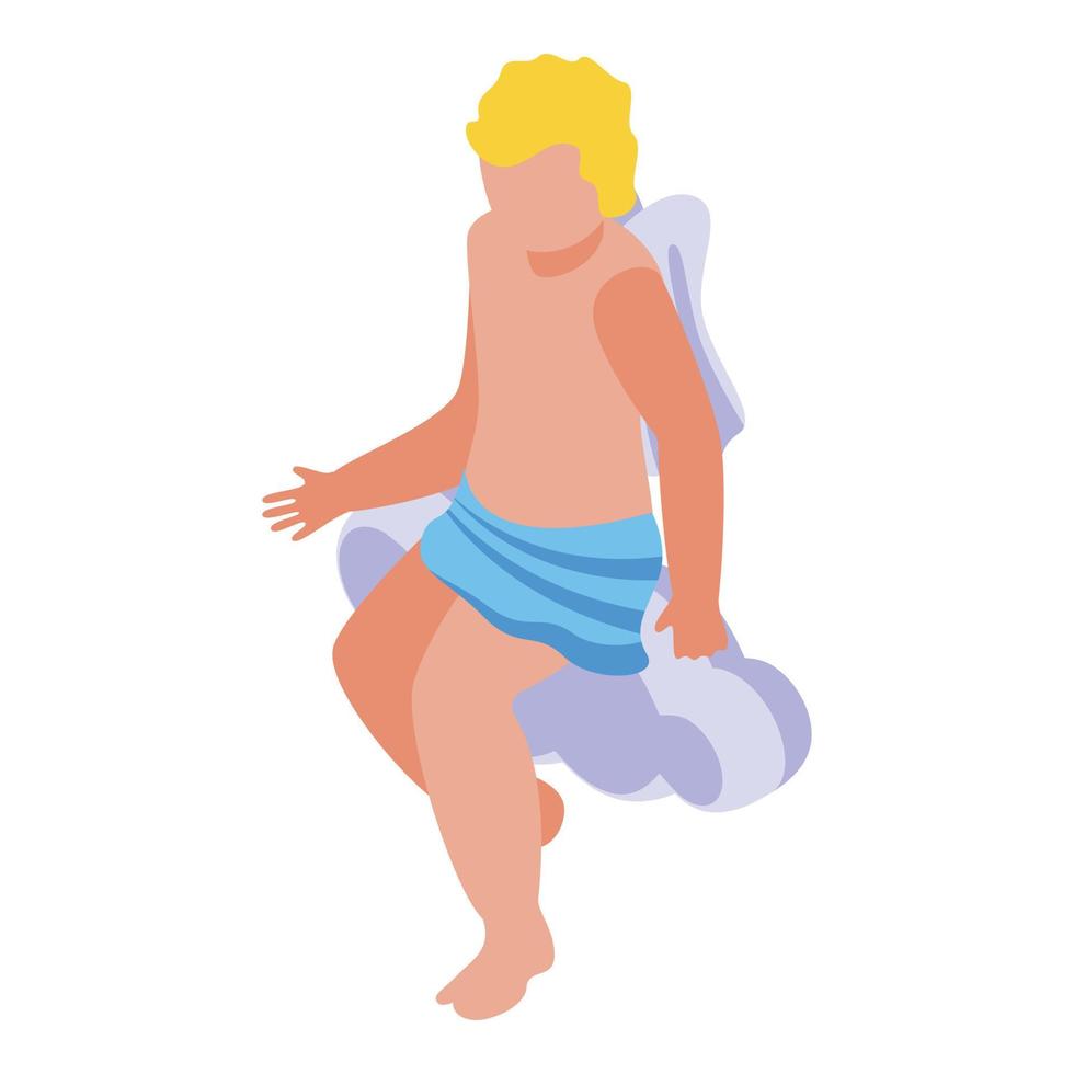 Cloud cupid icon isometric vector. Love bow vector