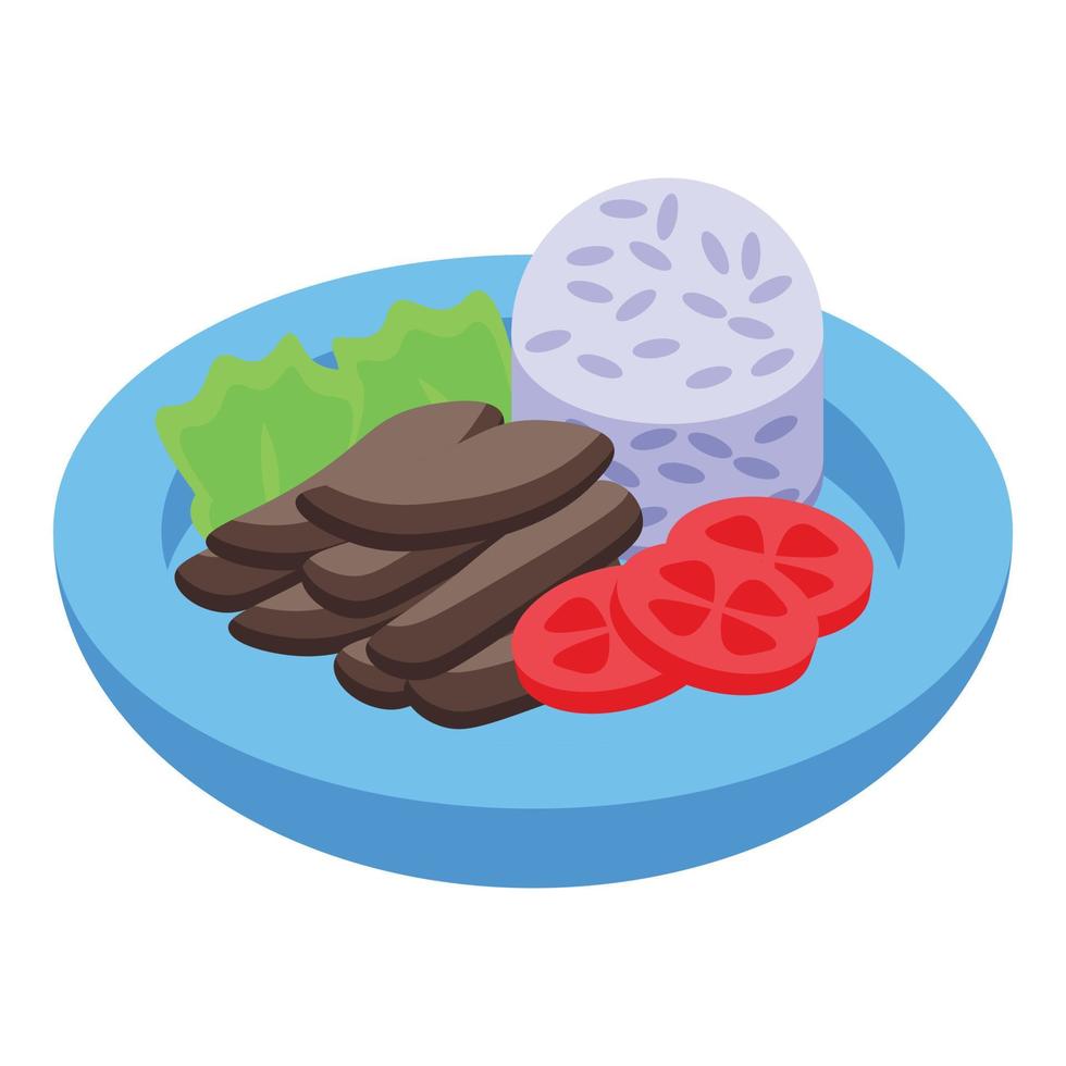 icono de plato vegano vector isométrico. comida cocina