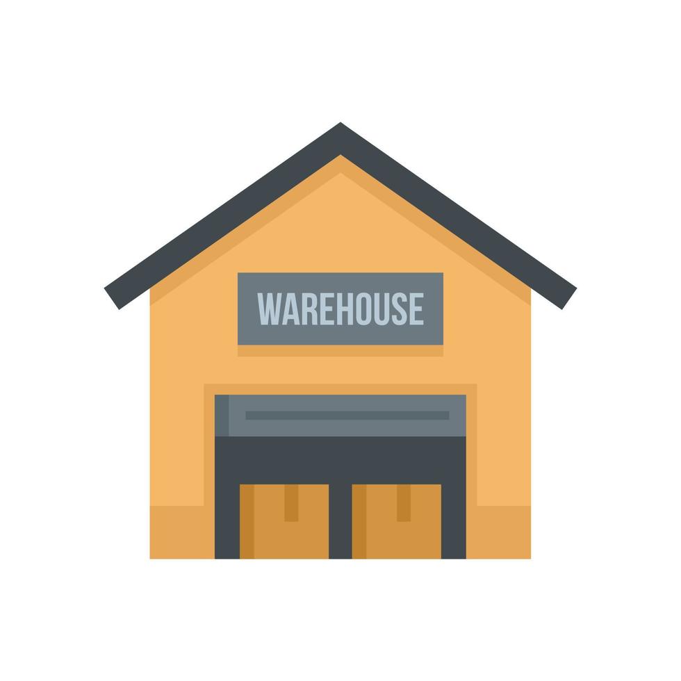 Warehouse icon flat isolated vector