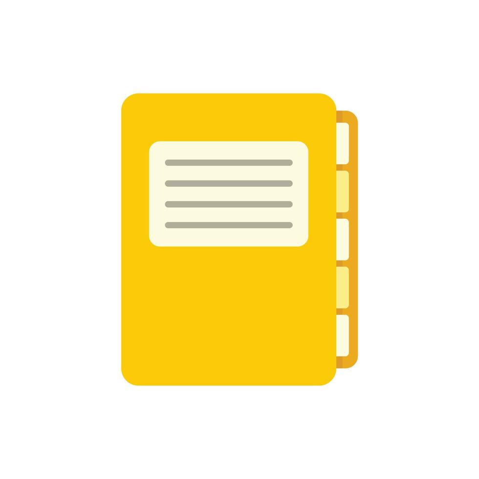 Purchasing manager folder icon flat isolated vector