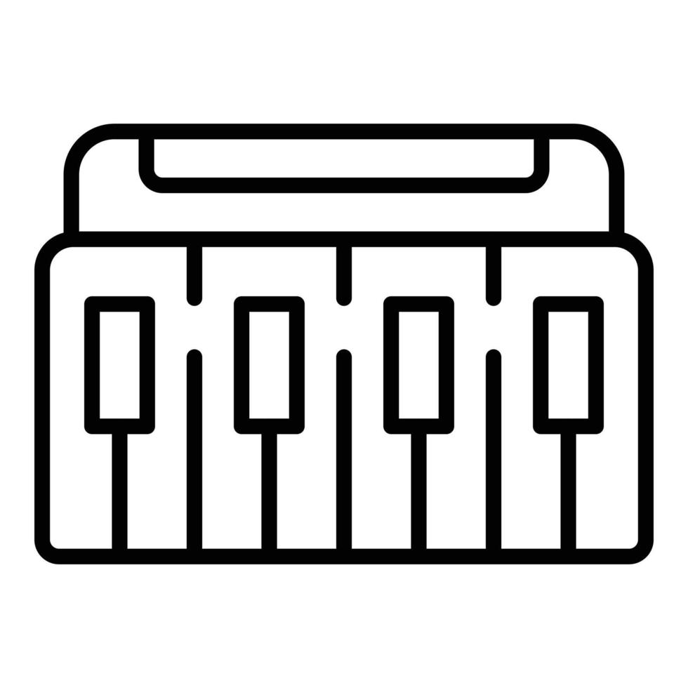 Midi synthesizer icon outline vector. Dj music vector