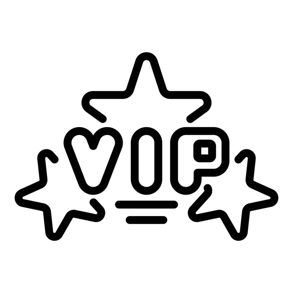 Vip stars event icon outline vector. Luxury star vector